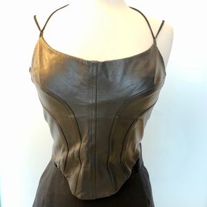 Plein Sud Leather Bustier